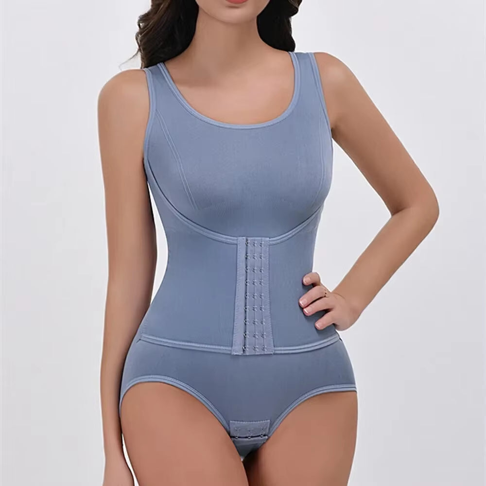 2025 New Bodysuit Shapewear with Zipper Belt Women Tummy Control Fajas Body Shaper Waist Trainer Slimming Cincher Corset Tops